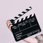 Hollywood film camera on a movie set